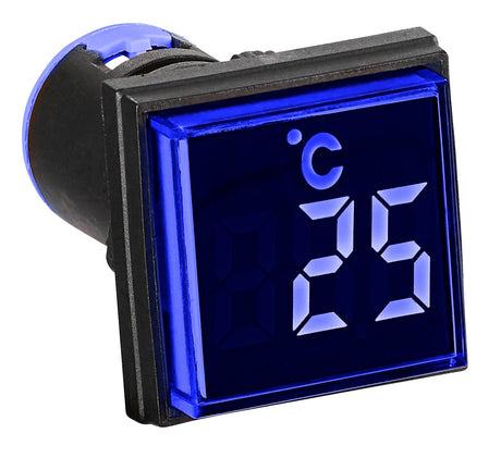 Temperaturmesser, 22,5 mm, -20°C - 200°C, blau, rechteckig