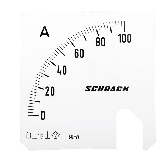 Foto: Wechselskala, 72x72mm, 100A DC