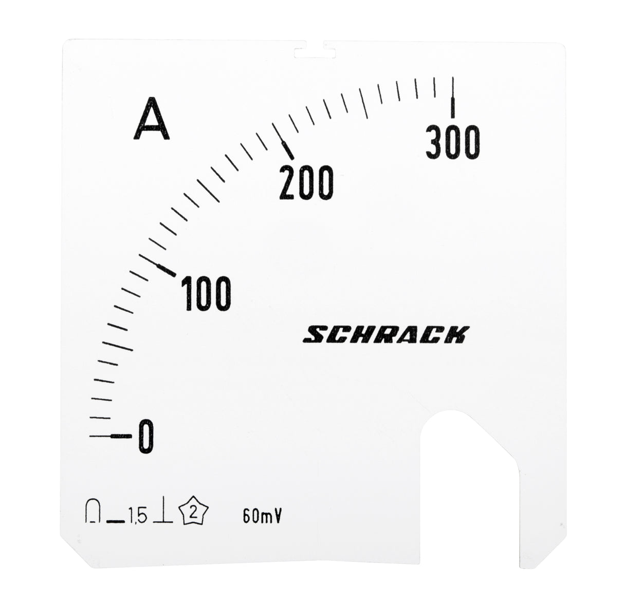 Wechselskala, 72x72mm, 300A DC