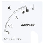 Foto: Wechselskala, 72x72mm, 50/100/5A AC