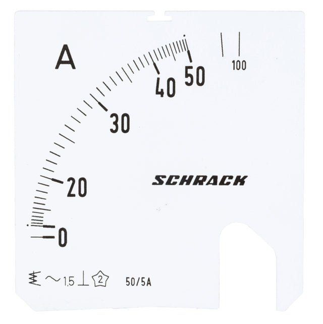 Foto: Wechselskala, 72x72mm, 50/100/5A AC