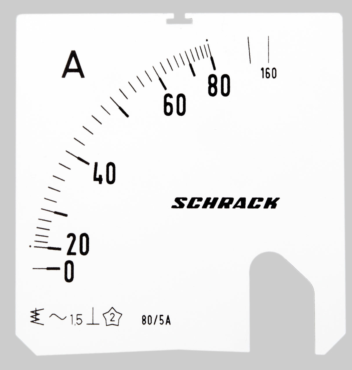 Wechselskala, 72x72mm, 80/160/5A AC