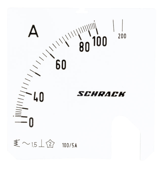 Foto: Wechselskala, 72x72mm, 100/200/5A AC