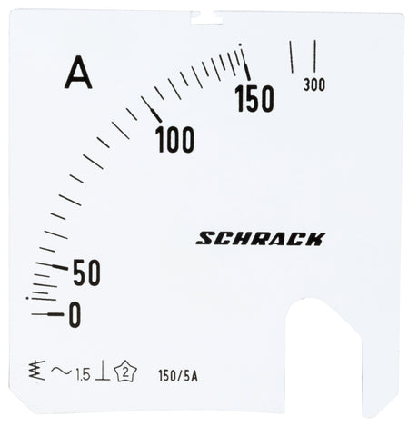 Foto: Wechselskala, 72x72mm, 150/300/5A AC