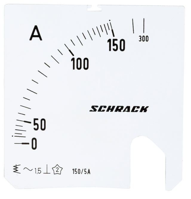 Foto: Wechselskala, 72x72mm, 150/300/5A AC