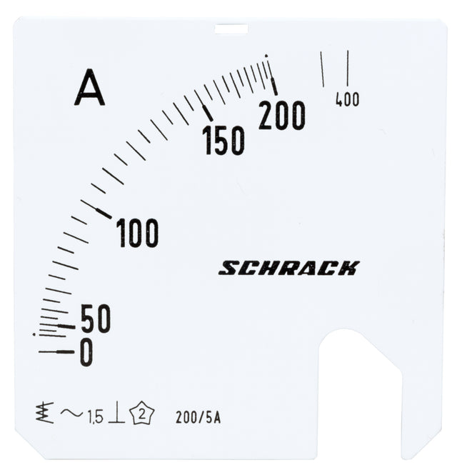 Foto: Wechselskala, 72x72mm, 200/400/5A AC