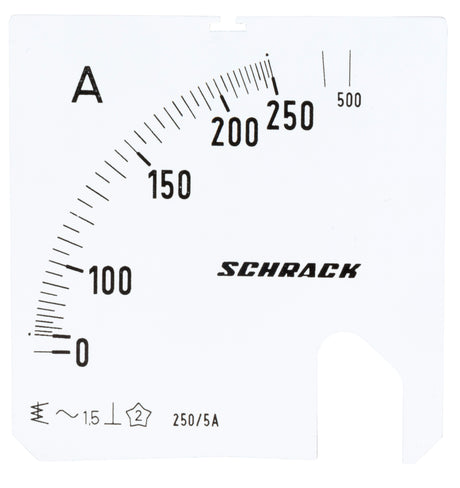 Foto: Wechselskala, 72x72mm, 250/500/5A AC