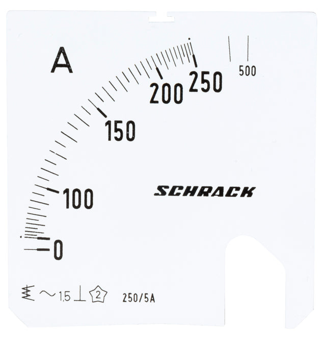 Foto: Wechselskala, 72x72mm, 250/500/5A AC