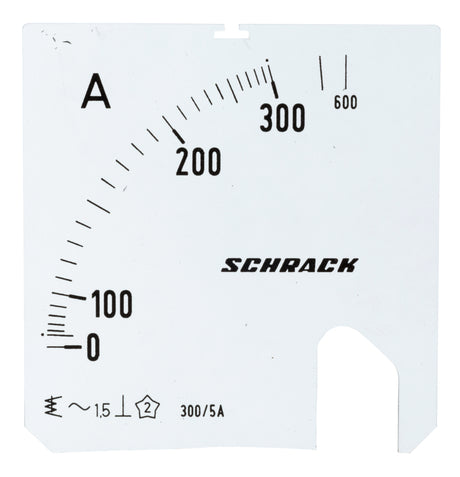Foto: Wechselskala, 72x72mm, 300/600/5A AC