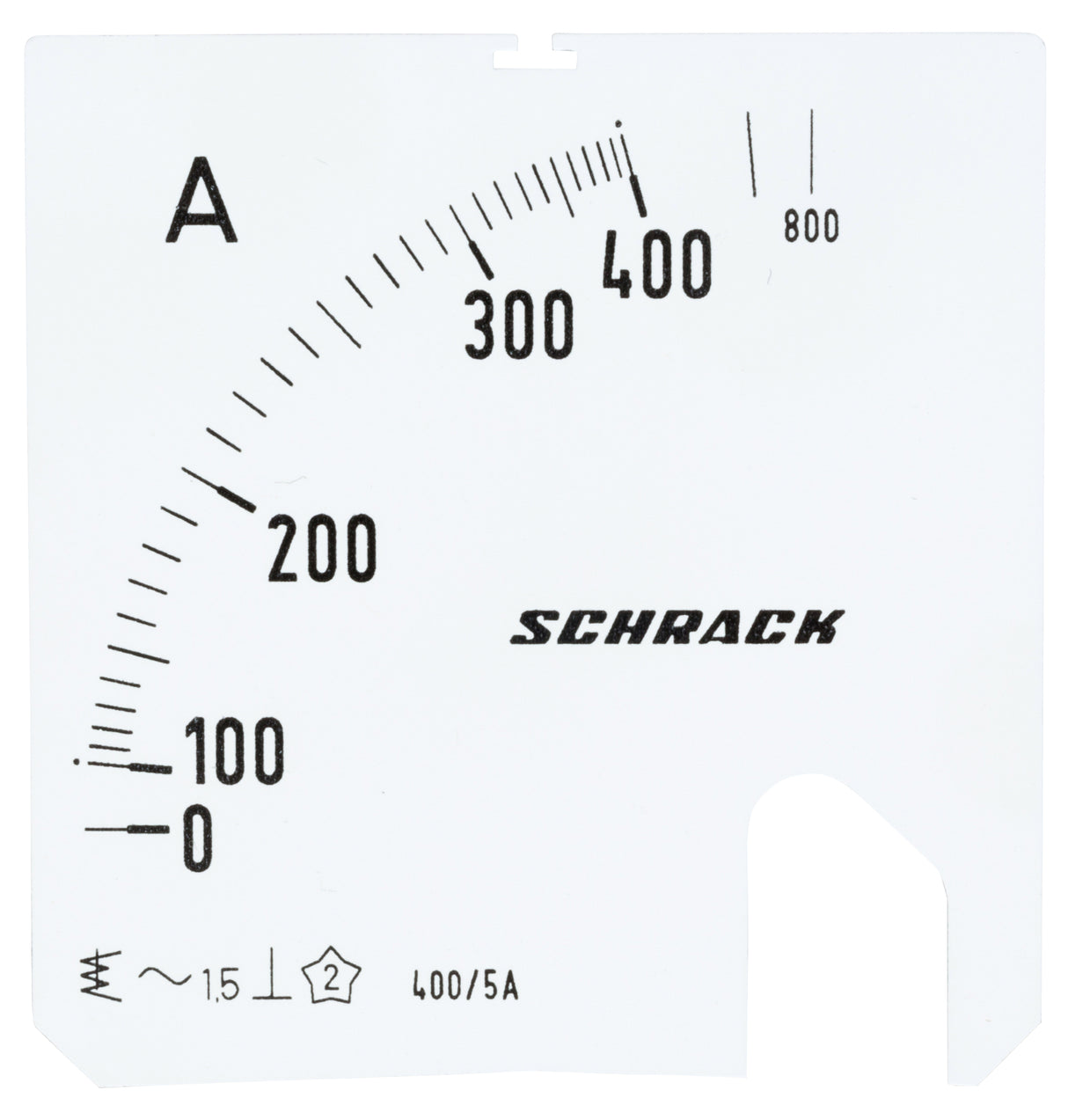 Wechselskala, 72x72mm, 400/800/5A AC