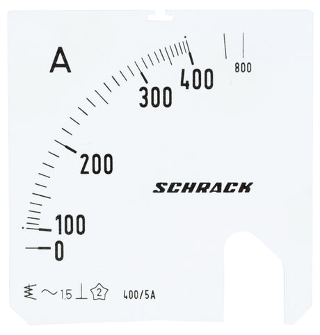 Foto: Wechselskala, 72x72mm, 400/800/5A AC