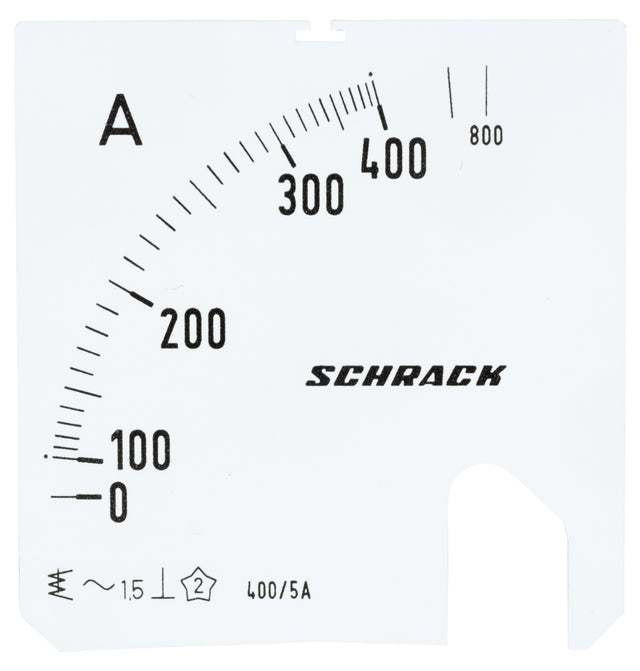 Foto: Wechselskala, 72x72mm, 400/800/5A AC