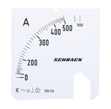 Foto: Wechselskala, 72x72mm, 500/1000/5A AC
