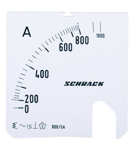 Foto: Wechselskala, 72x72mm, 800/1600/5A AC
