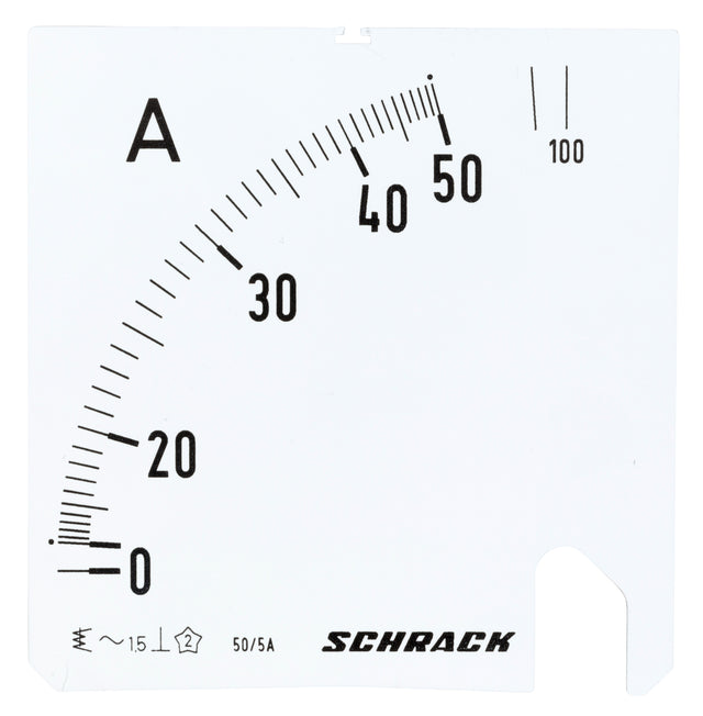 Foto: Wechselskala, 96x96mm, 50/100/5A AC
