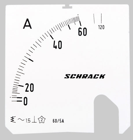 Foto: Wechselskala, 96x96mm, 60/120/5A AC