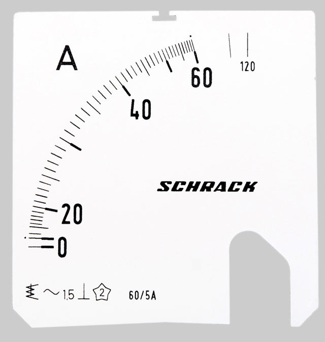 Foto: Wechselskala, 96x96mm, 60/120/5A AC