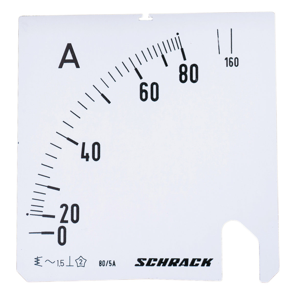 Wechselskala, 96x96mm, 80/160/5A AC