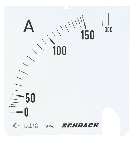 Foto: Wechselskala, 96x96mm, 150/300/5A AC