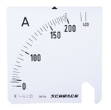 Foto: Wechselskala, 96x96mm, 200/400/5A AC