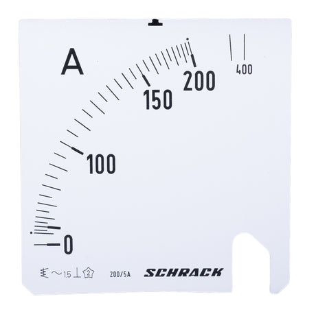 Foto: Wechselskala, 96x96mm, 200/400/5A AC