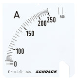 Foto: Wechselskala, 96x96mm, 250/500/5A AC