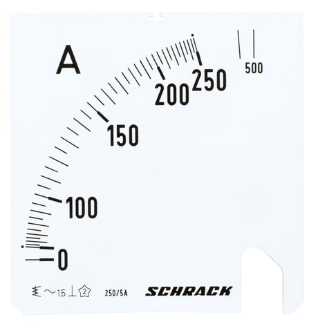 Foto: Wechselskala, 96x96mm, 250/500/5A AC