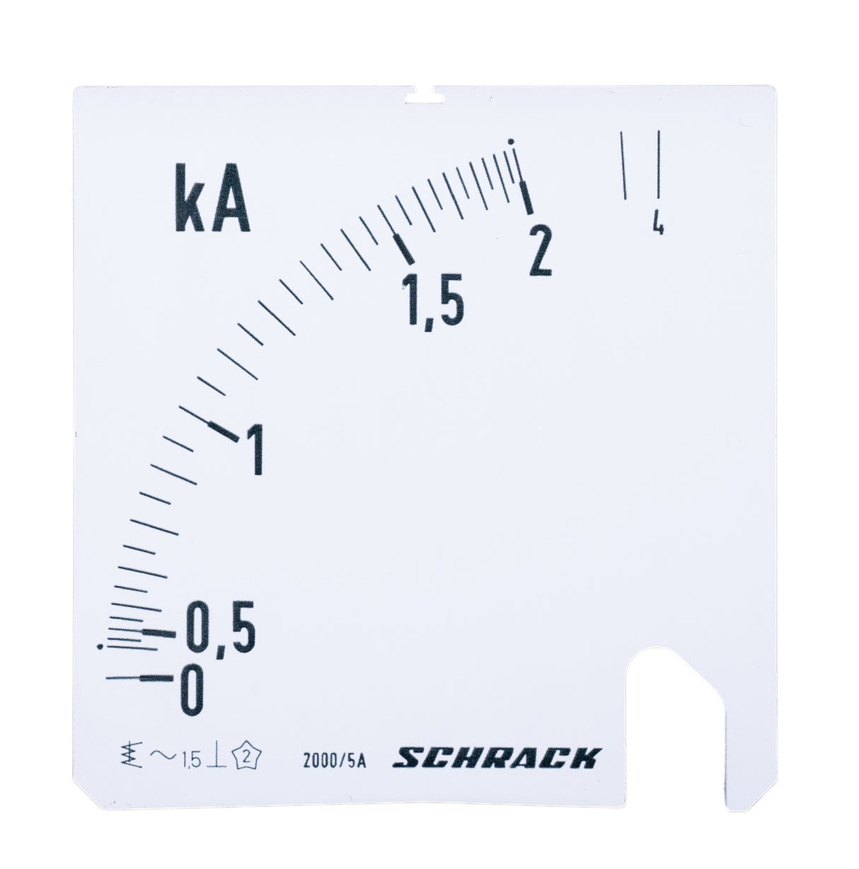 Wechselskala, 96x96mm, 2000/4000/5A AC