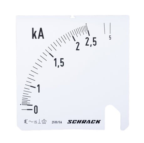 Foto: Wechselskala, 96x96mm, 2500/5000/5A AC