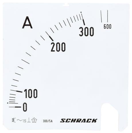 Foto: Wechselskala, 96x96mm, 300/600/5A AC