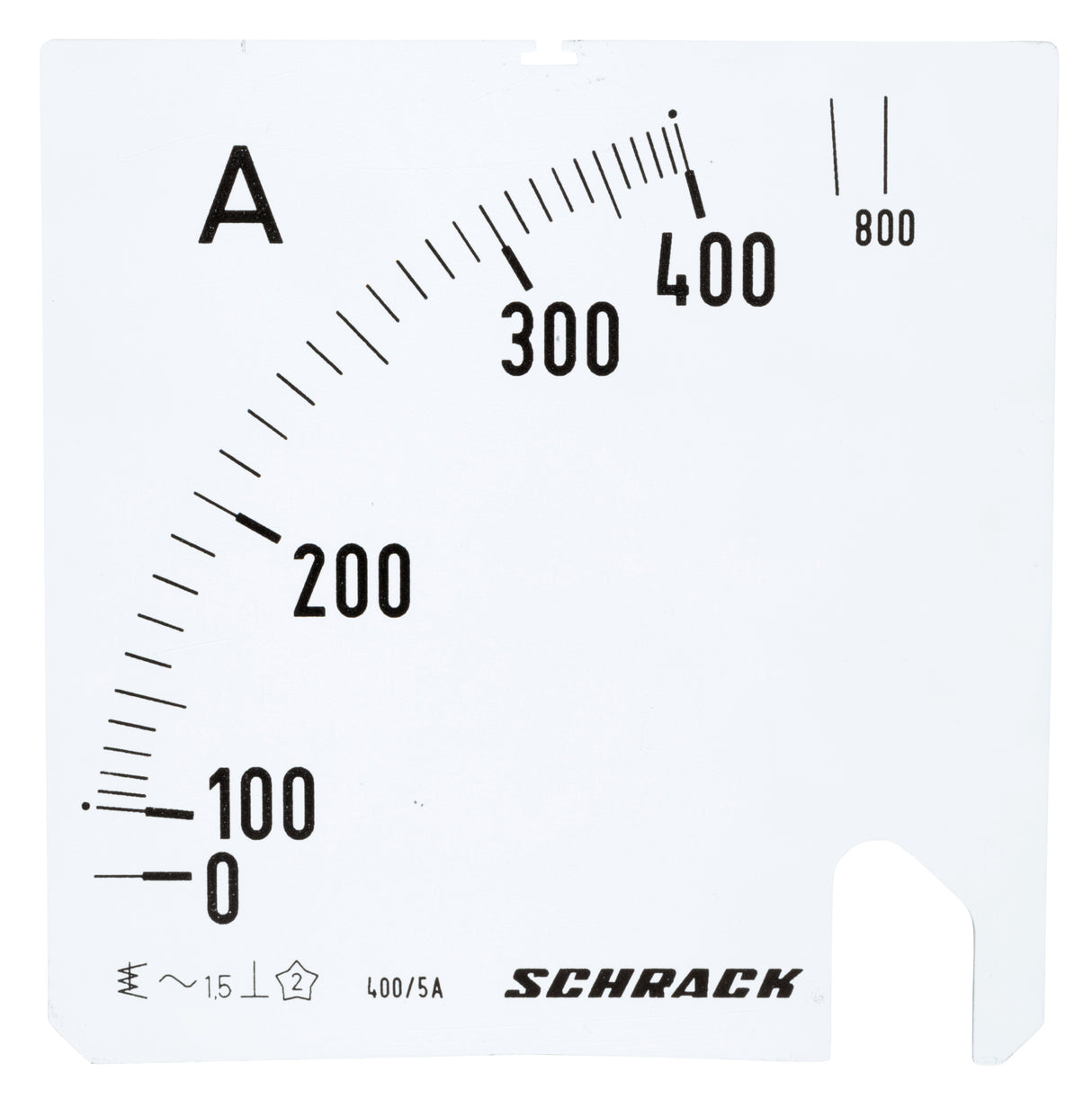 Wechselskala, 96x96mm, 400/800/5A AC
