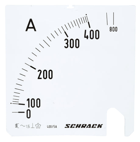 Foto: Wechselskala, 96x96mm, 400/800/5A AC