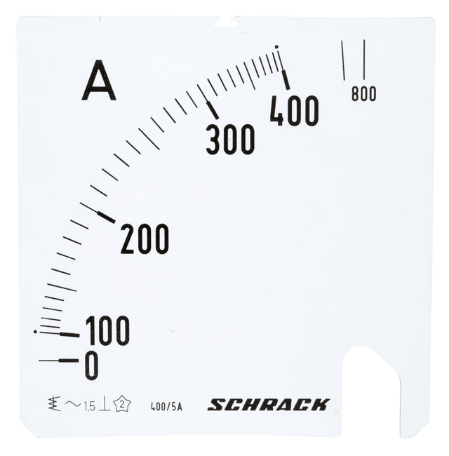 Foto: Wechselskala, 96x96mm, 400/800/5A AC