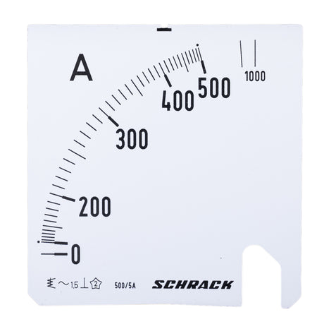 Foto: Wechselskala, 96x96mm, 500/1000/5A AC
