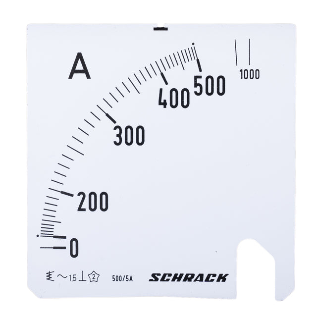 Foto: Wechselskala, 96x96mm, 500/1000/5A AC