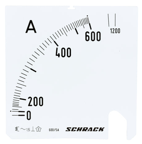 Foto: Wechselskala, 96x96mm, 600/1200/5A AC