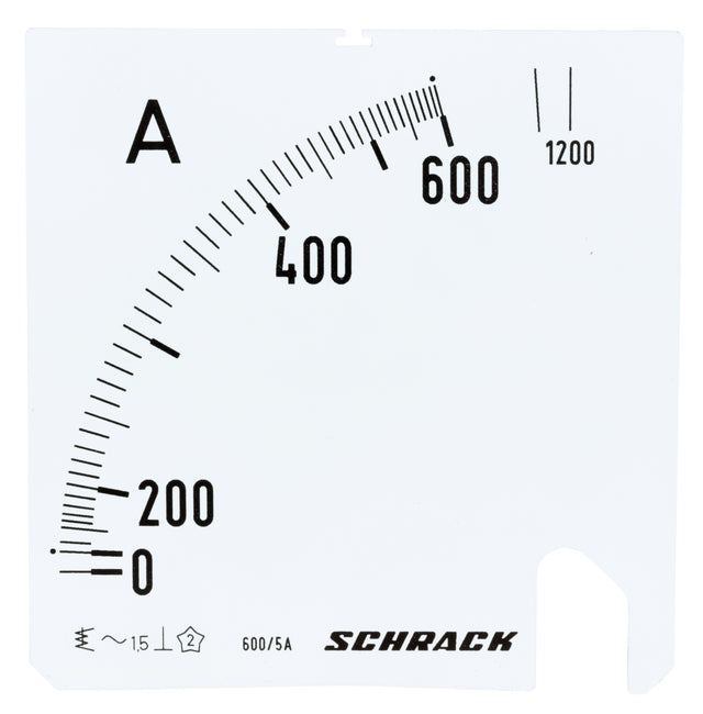 Foto: Wechselskala, 96x96mm, 600/1200/5A AC