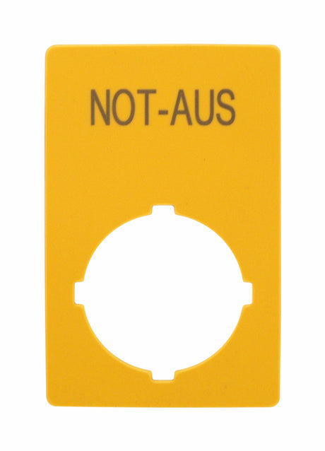 Foto: Not-Aus Schild 33x50mm