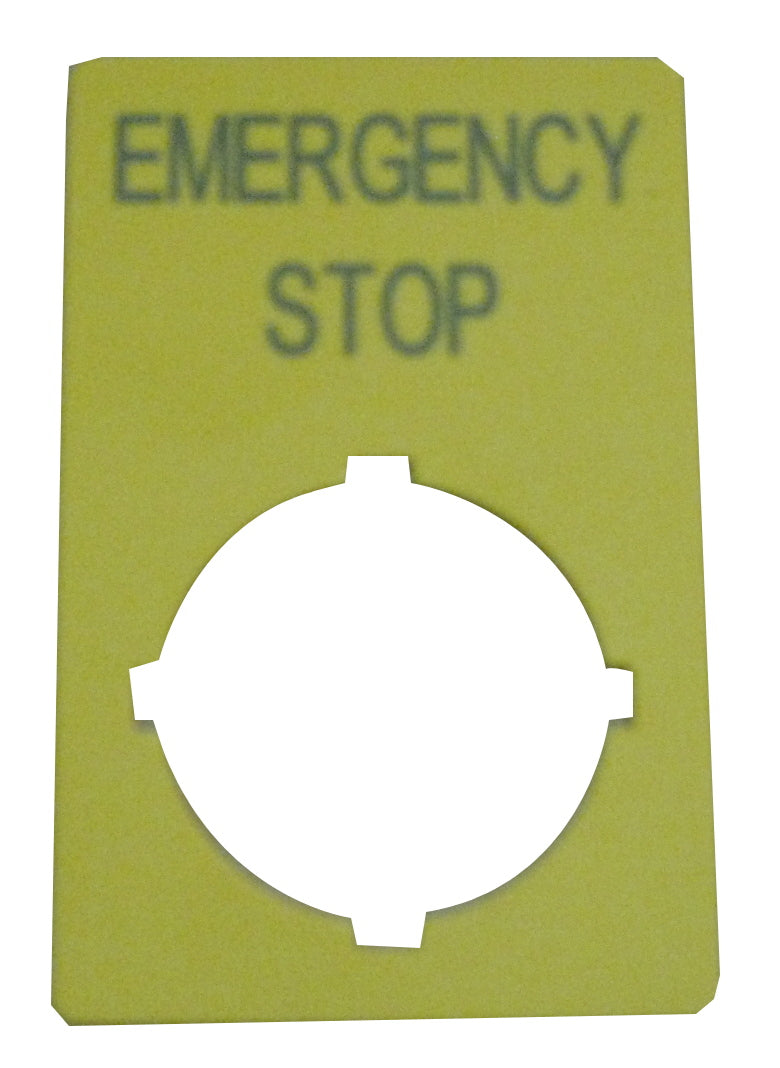 Not-Aus Schild 33x50mm GB