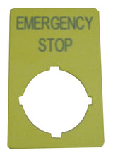 Foto: Not-Aus Schild 33x50mm GB