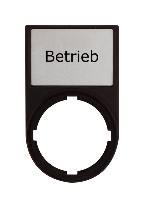 Foto: Schild+Träger 30x50 Anzeige: BETRIEB