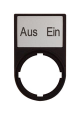 Foto: Schild+Träger 30x50 Anzeige: AUS EIN