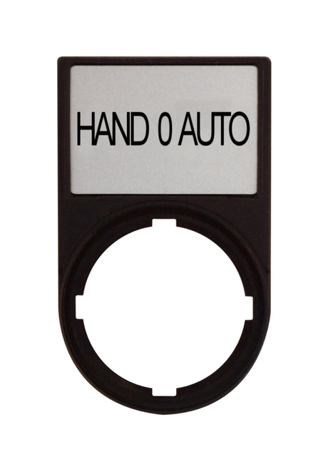 Foto: Schild+Träger Anzeige: HAND 0 AUTO