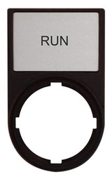 Foto: Schild+Träger 30x50 Anzeige: RUN