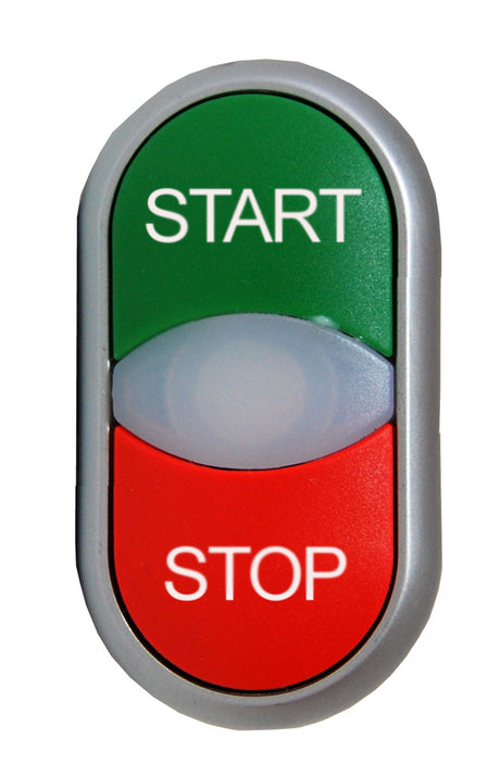 Doppeldrucktaste tastend beleuchtet rot/grün "STOP/START"