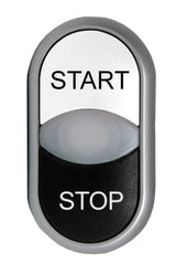 Doppeldrucktaste tastend bel. schwarz/weiss "STOP/START"