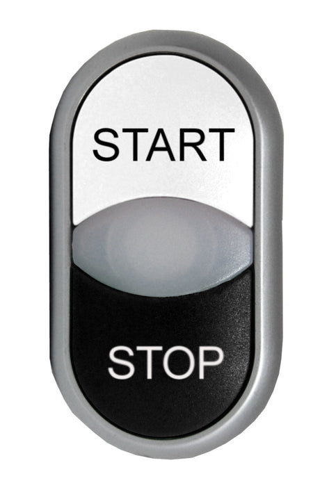 Doppeldrucktaste tastend bel. schwarz/weiss "STOP/START"