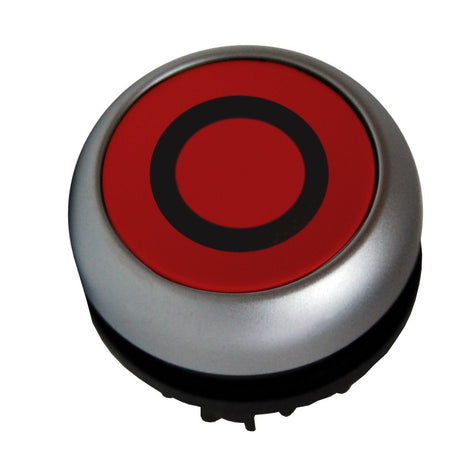Leuchtdrucktaste flach rastend rot "0"