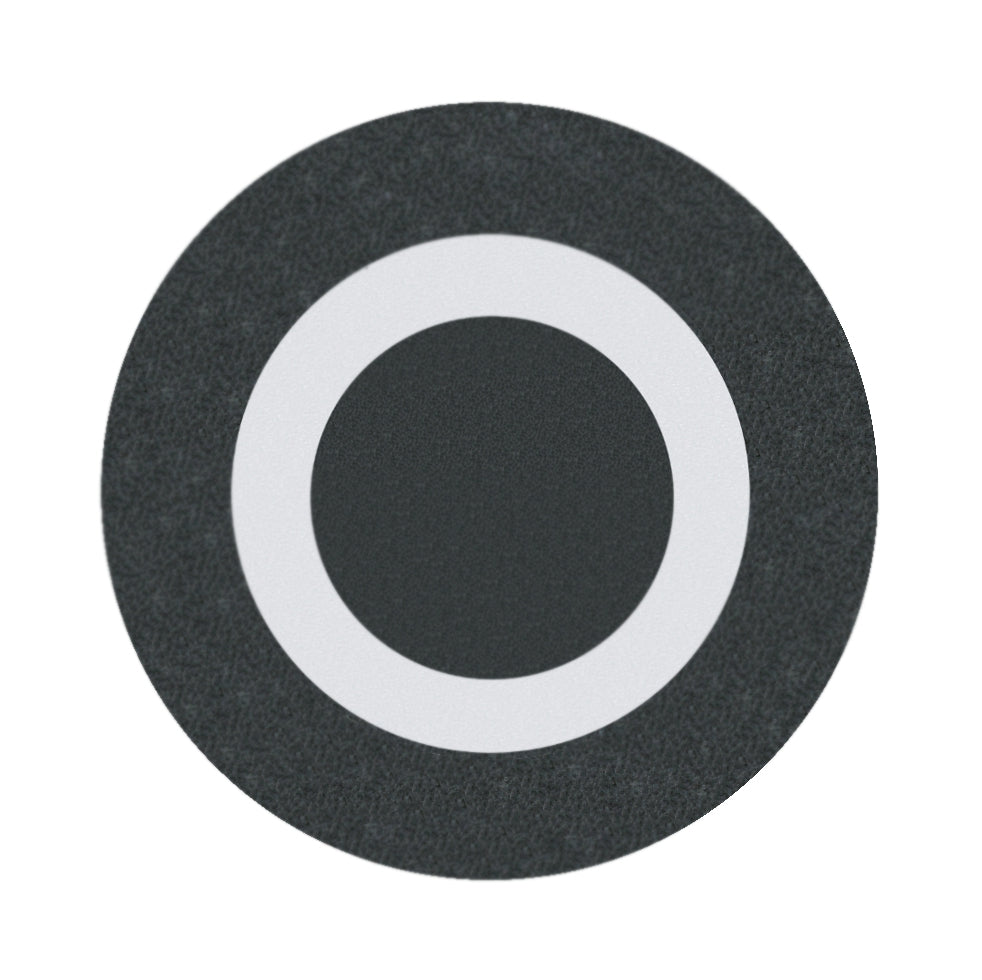 Tastenplatte flach schwarz "0"
