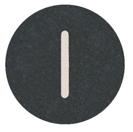 Tasterplatte f. Drucktaste Flach Schwarz "I"
